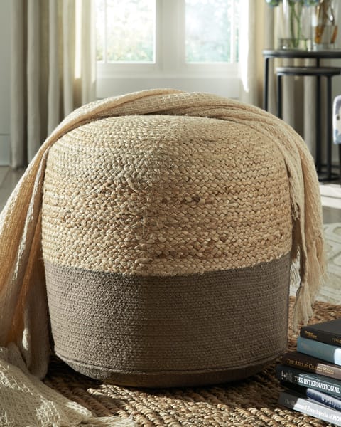 Ashley Living Room Sweed Valley Pouf A1000675