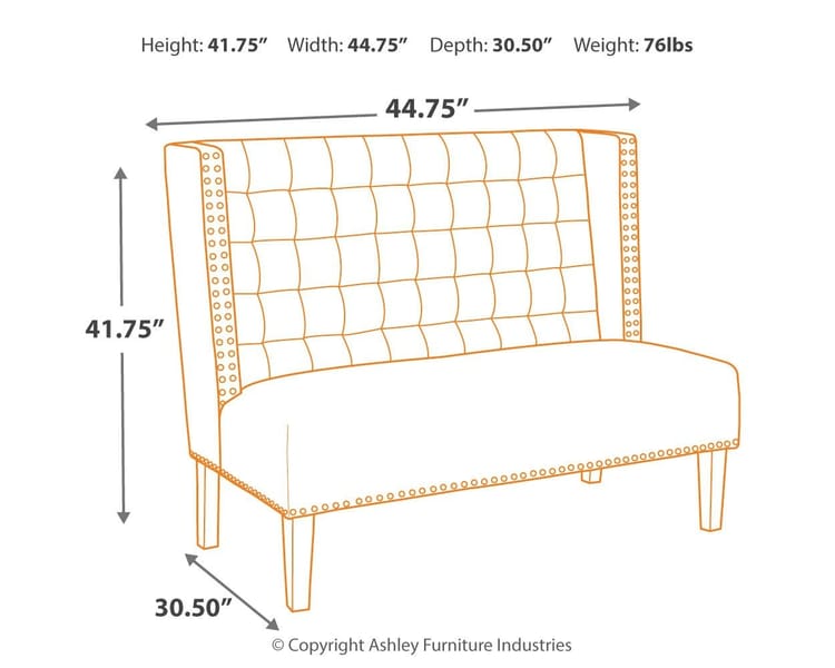 Ashley Living Room Beauland Accent Bench A3000116