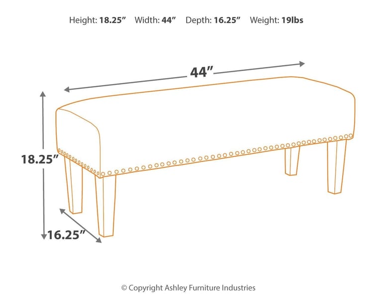 Ashley Living Room Beauland Accent Bench A3000117