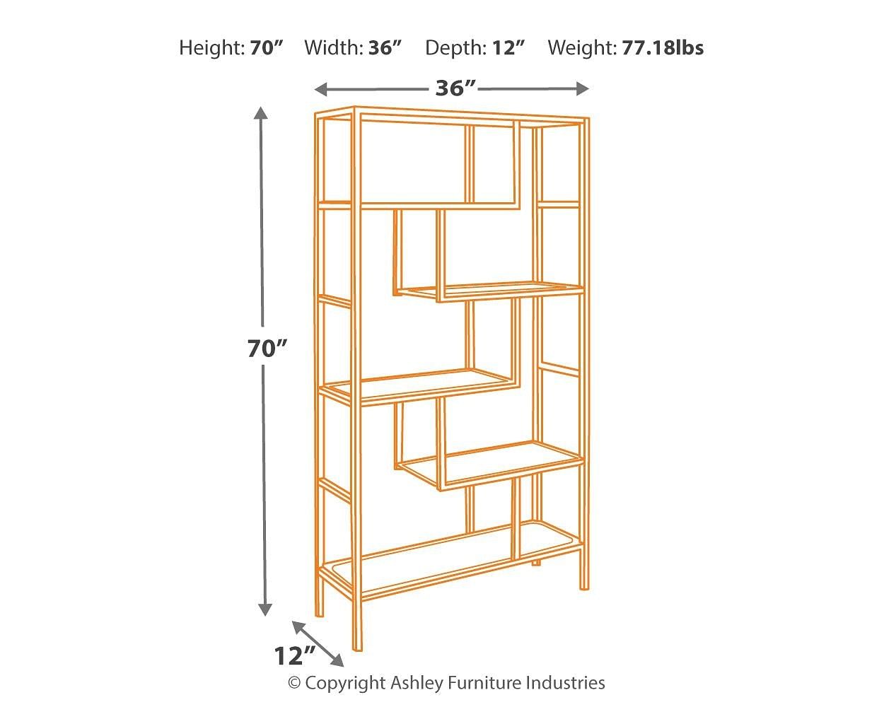 Office Bookcases and Storage Ashley Home Office Frankwell Bookcase ...