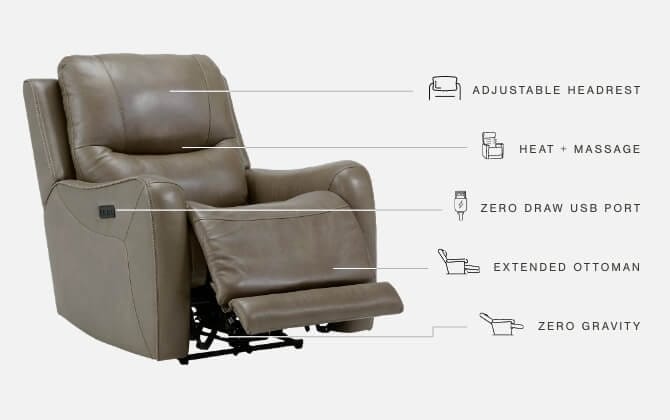 Ashley Living Room Galahad Power Recliner 6610206