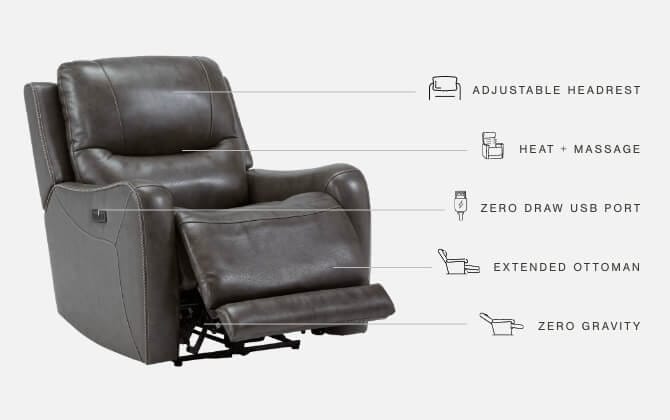 Ashley Living Room Galahad Power Recliner 6610306