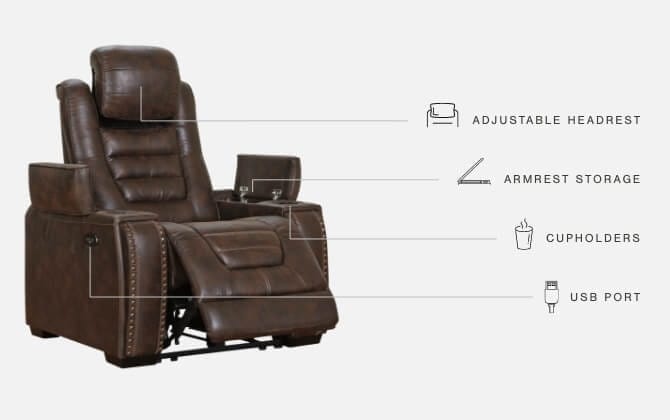 Ashley Living Room Game Zone Power Recliner 3850113