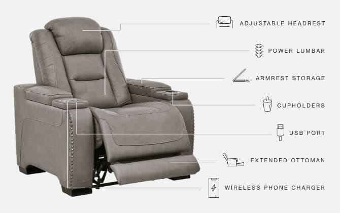 Ashley Living Room The Man-Den Power Recliner U8530513