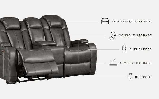 Turbulance power reclining online sofa