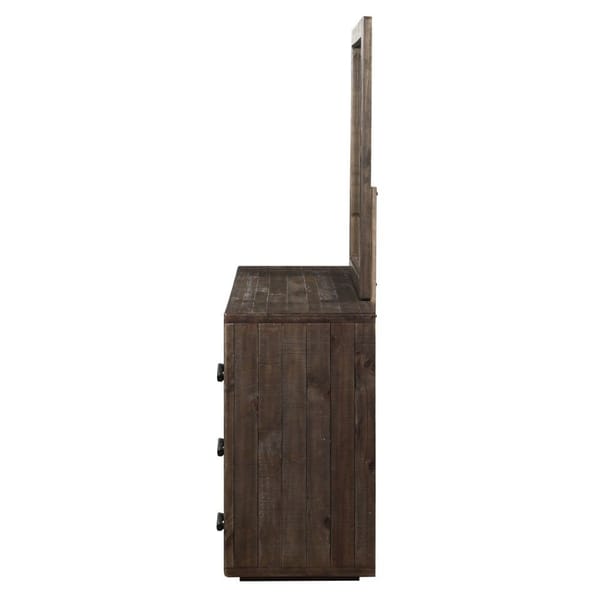 Modus Bedroom Mckinney Seven Drawer Solid Wood Dresser In Espresso Pine AKK182
