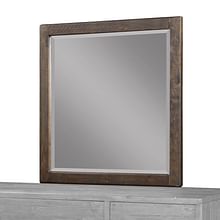 Modus Accessories Mckinney Solid Wood Beveled Glass Mirror In Espresso Pine AKK183