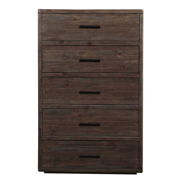 Modus Bedroom Mckinney Five Drawer Solid Wood Chest In Espresso Pine AKK184