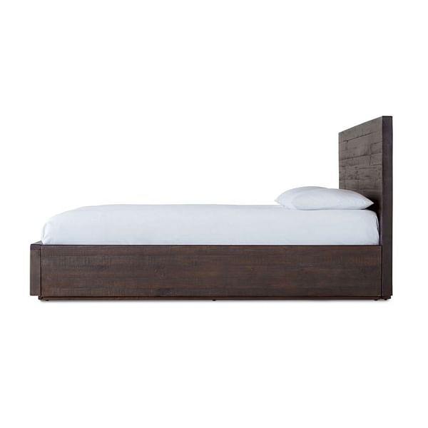 Modus Bedroom Mckinney Solid Wood Footboard Storage Bed In Rustic Latte ALK1H7