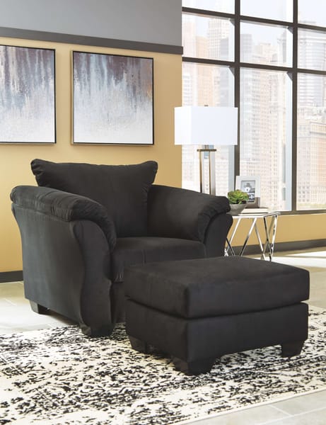 Ashley Living Room 3 Piece Sofa Chaise, Chair, and Ottoman Set 75008-18-20-14