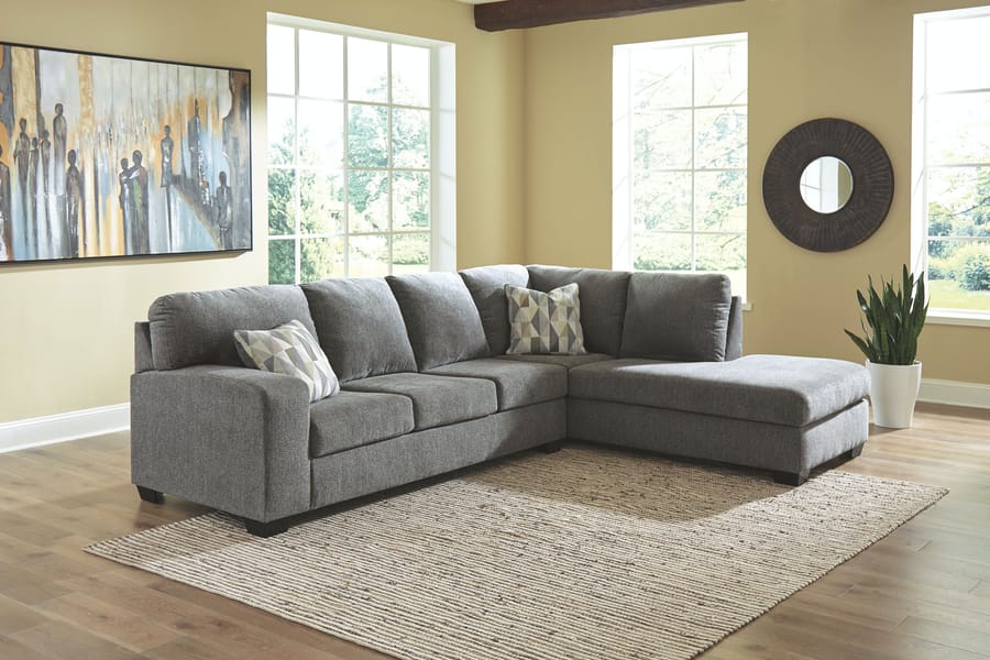 Ashley Living Room 4 Piece Left Arm Facing Sofa Sectional, Rocker Recliner, and Ottoman Set 85703-66-17-25-08