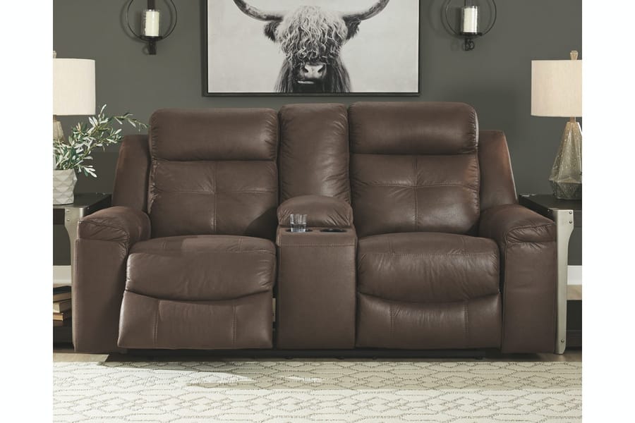 Ashley Living Room Jesolo Reclining Loveseat with Console 8670494