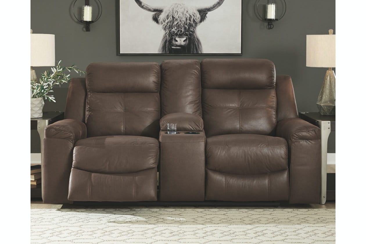 Ashley Living Room Jesolo Reclining Loveseat with Console 8670494