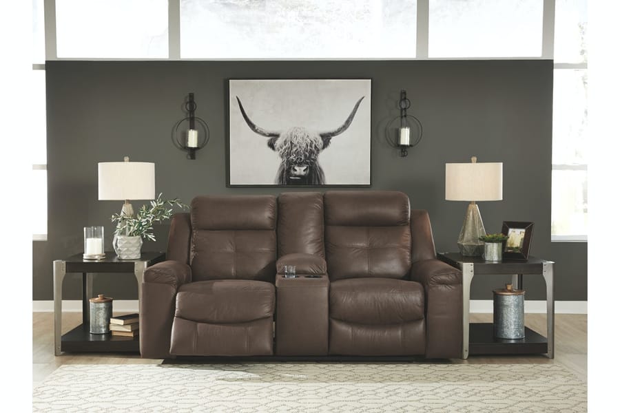 Ashley Living Room Jesolo Reclining Loveseat with Console 8670494