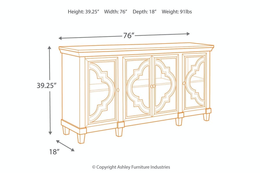 Ashley Living Room Fossil Ridge Accent Cabinet A4000037