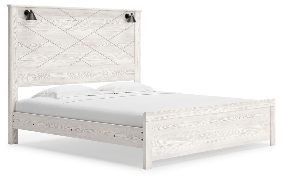 Ashley Bedroom 8 Piece King Panel Bed With Sconces Set B1190-31-36-44-58-56-99-92-2