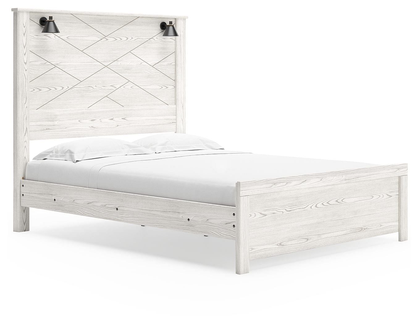 Ashley Bedroom Queen Panel Bed With Sconces B1190-57-54-98