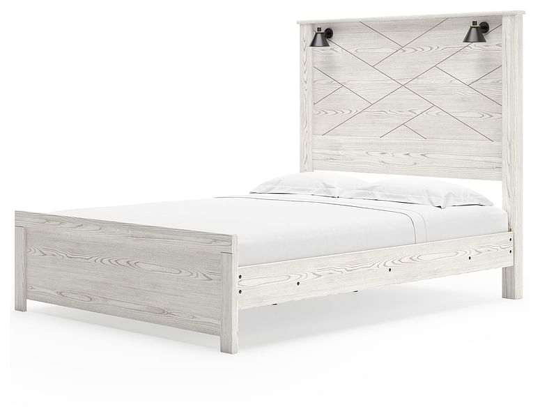 Ashley Bedroom Queen Panel Bed With Sconces B1190-57-54-98