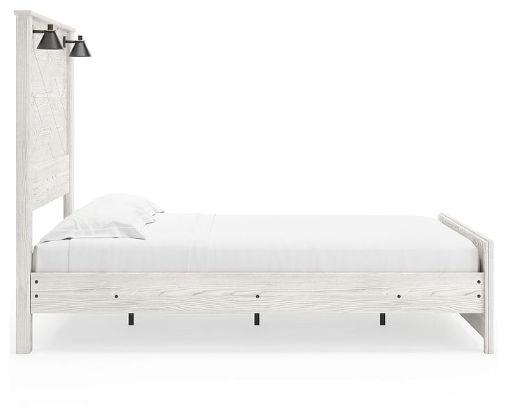 Ashley Bedroom Queen Panel Bed With Sconces B1190-57-54-98