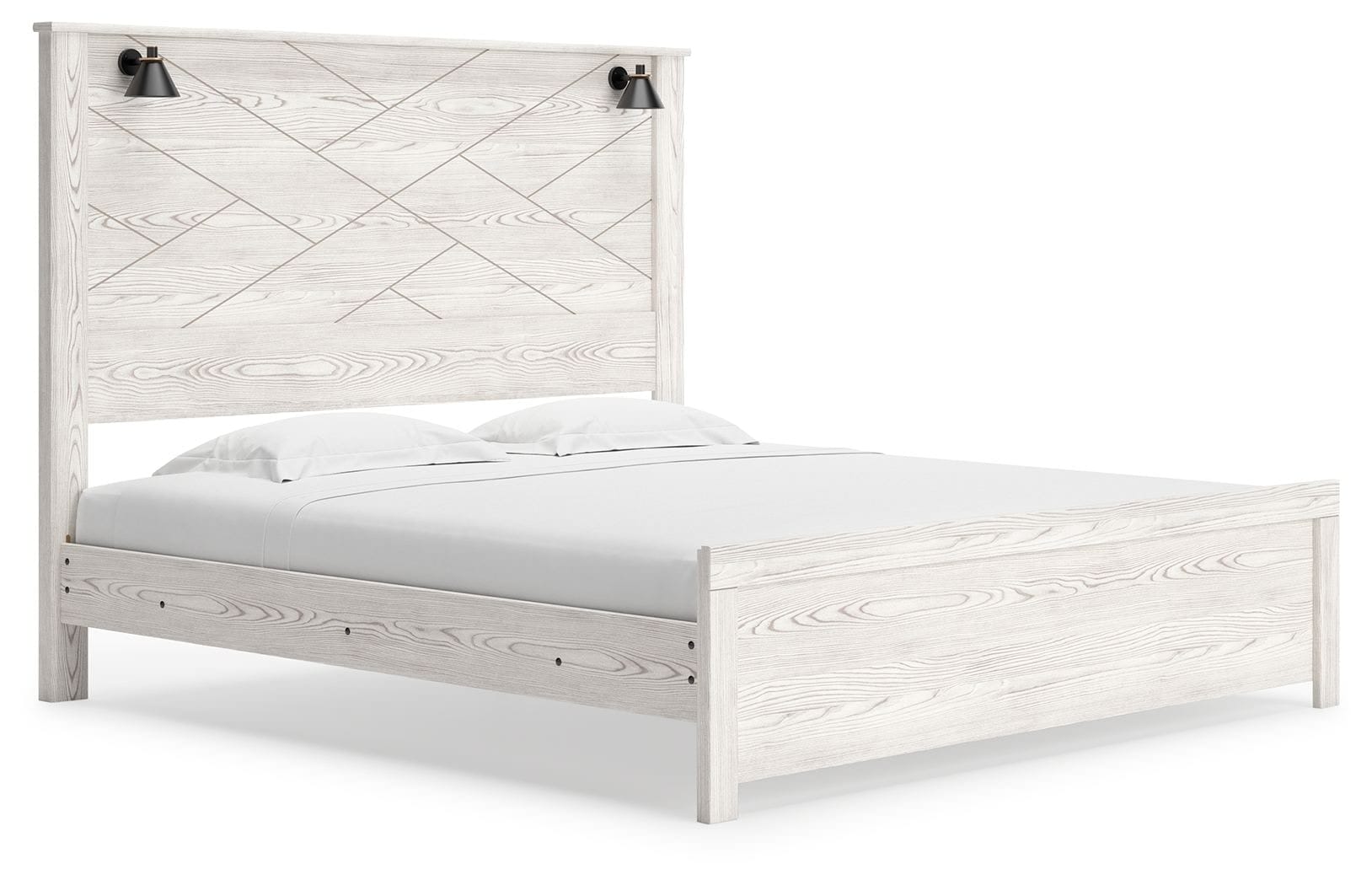 Ashley Bedroom King Panel Bed With Sconces B1190-58-56-99