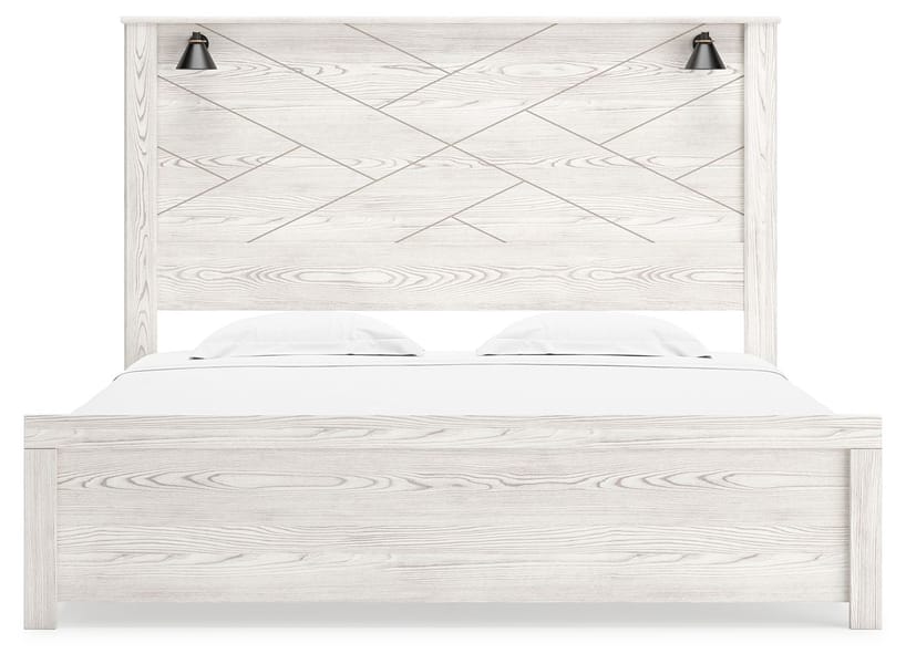 Ashley Bedroom King Panel Bed With Sconces B1190-58-56-99