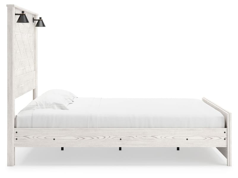 Ashley Bedroom King Panel Bed With Sconces B1190-58-56-99