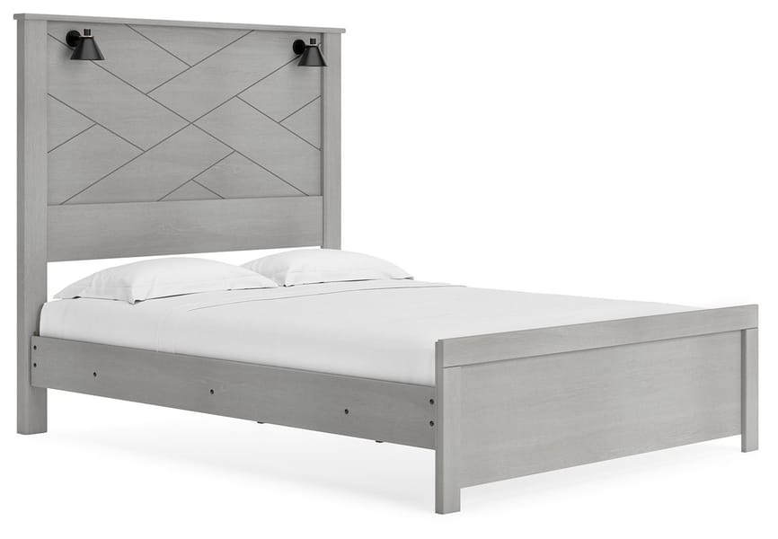 Ashley Bedroom Queen Panel Bed With Sconce Lights B1192-57-54-98