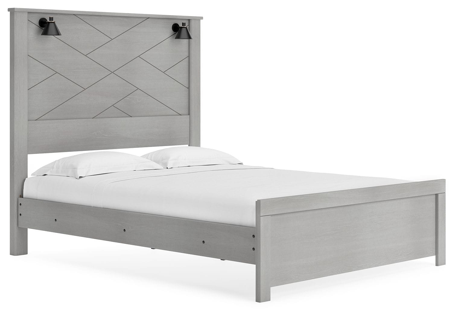 Ashley Bedroom Queen Panel Bed With Sconce Lights B1192-57-54-98