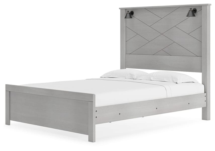 Ashley Bedroom Queen Panel Bed With Sconce Lights B1192-57-54-98
