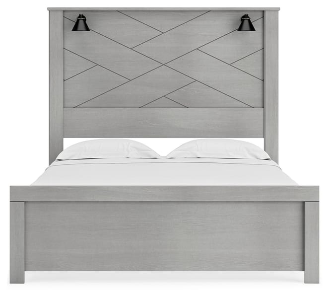 Ashley Bedroom Queen Panel Bed With Sconce Lights B1192-57-54-98