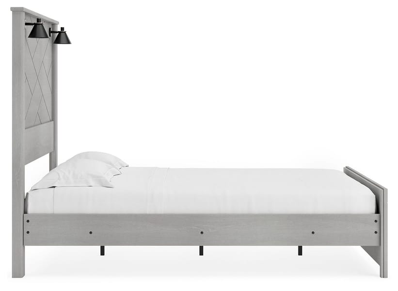 Ashley Bedroom Queen Panel Bed With Sconce Lights B1192-57-54-98
