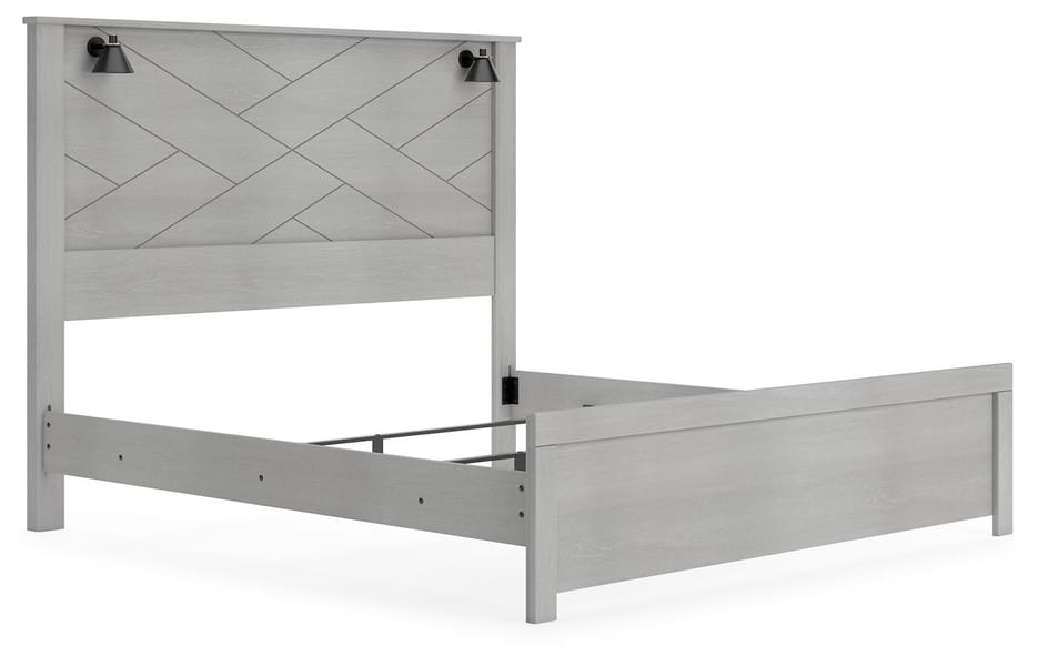 Ashley Bedroom King Panel Bed With Sconce Lights B1192-58-56-99
