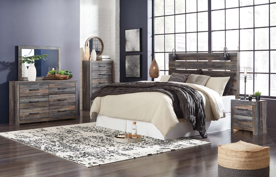 Ashley Bedroom 6 Piece King Panel Headboard Set B211-31-36-46-58-92-B100-66