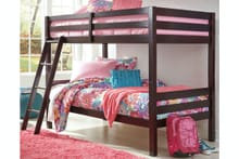 Ashley Youth Halanton Twin over Twin Bunk Bed with Ladder B328-59