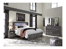 Ashley Bedroom 5 Piece King Panel Storage Bedroom Set B221-46-58-56S-95-B100-14