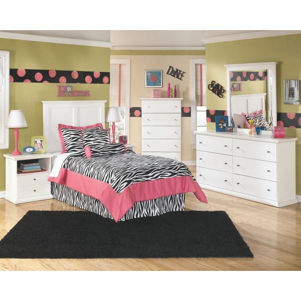 Ashley Bedroom Dresser and Mirror and Chest and Twin Panel Bed Set B139-31-36-46-53-52-83