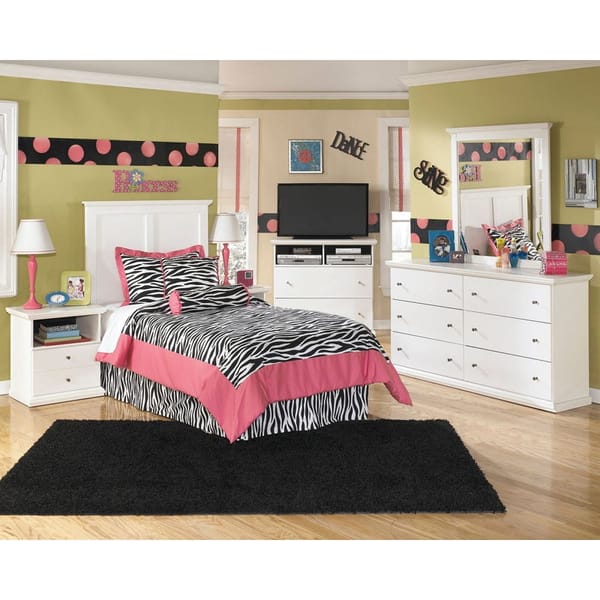 Ashley Bedroom Dresser and Mirror and Twin Panel Headboard Set B139-31-36-53