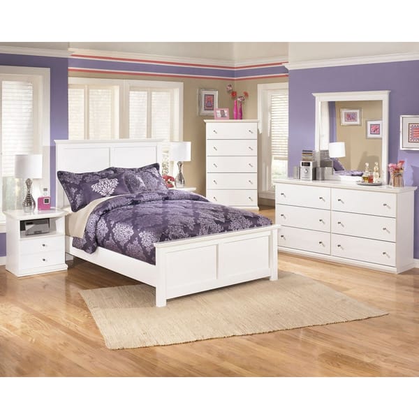 Ashley Bedroom Dresser and Mirror and Full Panel Bed Set B139-31-36-87-84-86