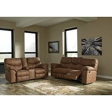Ashley Living Room Reclining Sofa and Double Reclining Loveseat with Console 33802-88-94