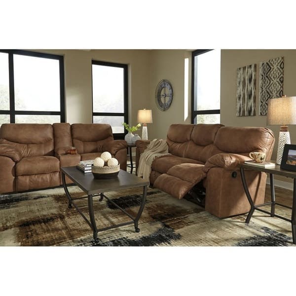 Ashley Living Room Reclining Sofa and Double Reclining Loveseat with Console 33802-88-94