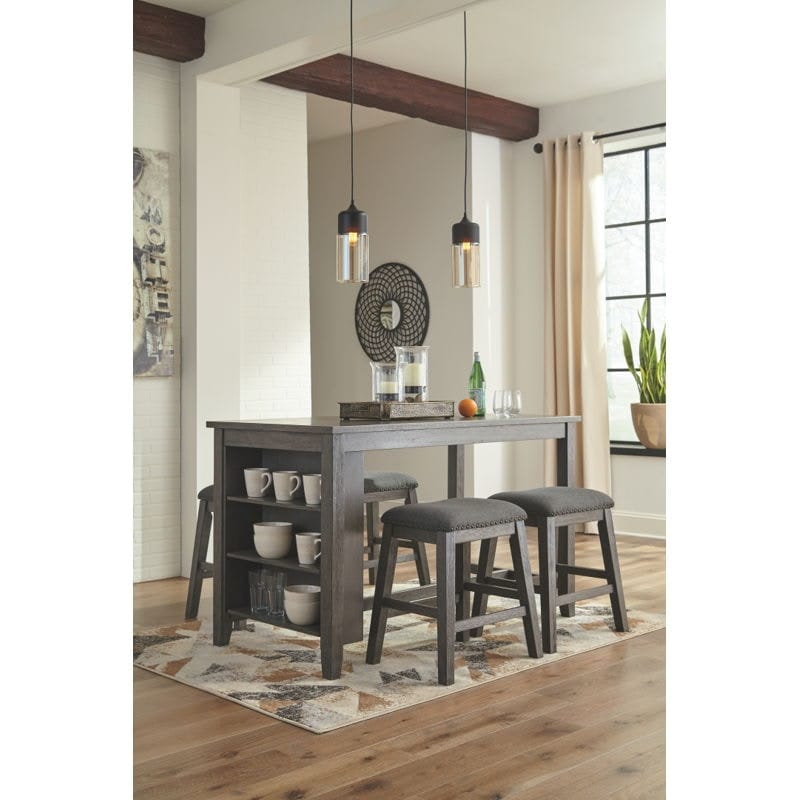 Ashley Dining Room 5 Piece Rectangular Counter Dining Set D388-13-024-4