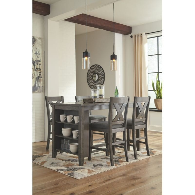 Ashley Dining Room 5 Piece Rectangular Counter Dining Set D388-13-124-4