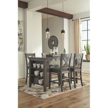 Ashley Dining Room 5 Piece Rectangular Counter Dining Set D388-13-124-4