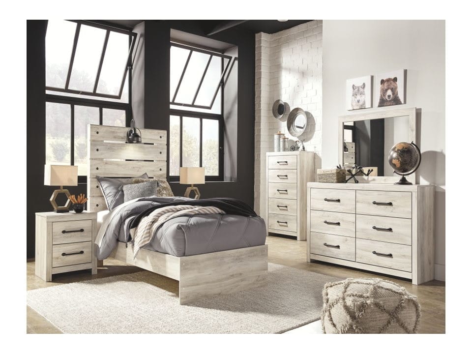 Ashley Bedroom 6 Piece Twin Panel Bed Set B192-31-36-46-53-52-83
