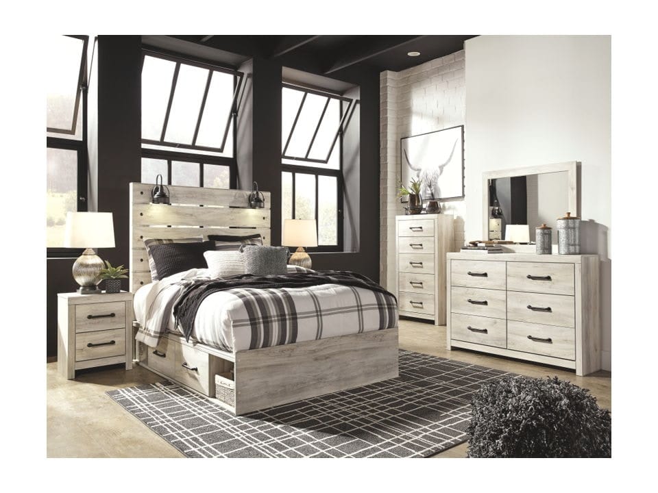 Ashley Bedroom 8 Piece Queen Panel Bed with 2 Storages Set B192-31-36-46-57-54-60-2-B100-13