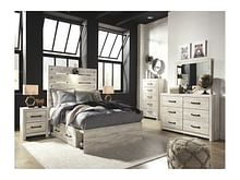 Ashley Bedroom 9 Piece Full Panel Bed with Side Storage Set B192-31-36-46-87-84-150-92-2-B100-12