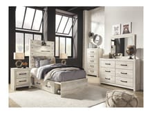 Ashley Bedroom 8 Piece Twin Panel Bed with Side Storage Set B192-31-36-53-52-150-92-2-B100-11