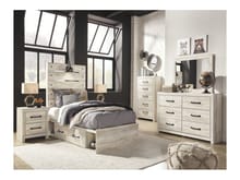Ashley Bedroom 7 Piece Twin Panel Bed with 2 Storages Set B192-31-36-53-52-50-2-B100-11