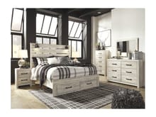 Ashley Bedroom 5 Piece King Panel Bed with Storage Set B192-31-36-58-56S-97