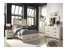 Ashley Bedroom 5 Piece Full Panel Bed with Storage Set B192-31-36-87-84S-86
